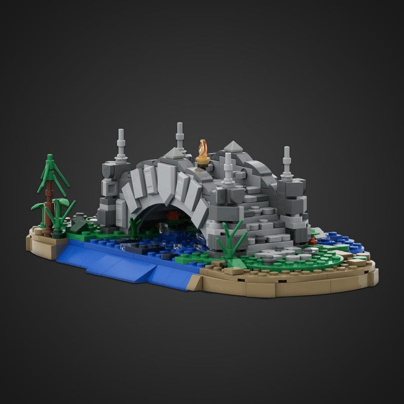 Small Medieval Bridge MOC Building Kit | Historic Architecture Model - 2