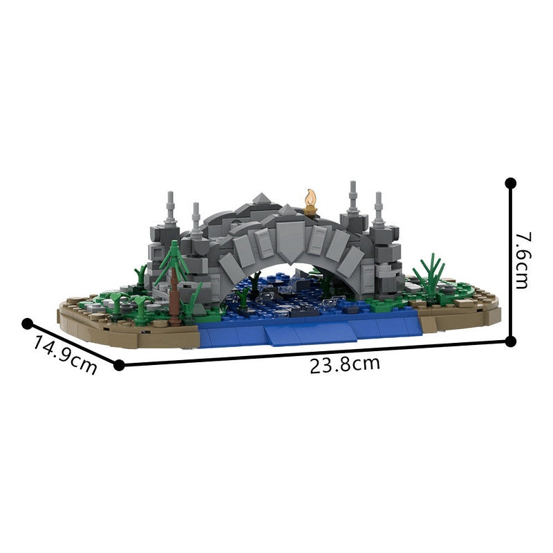Small Medieval Bridge MOC Building Kit | Historic Architecture Model - 4