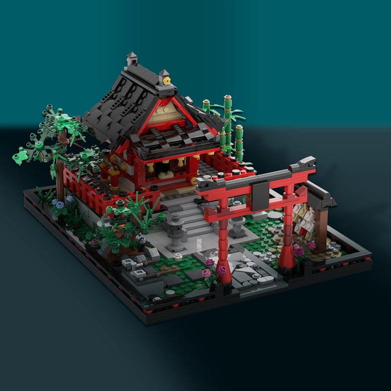 Small Shinto Shrine MOC Building Kit | Japanese Architecture Display Model - 3