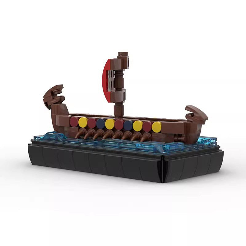 Small Viking Longship MOC Building Kit | Nordic Ship Display Model - 2