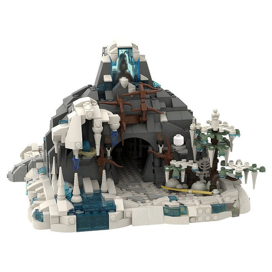 Snow Troll Cave Fantasy Mountain MOC Building Kit - 1