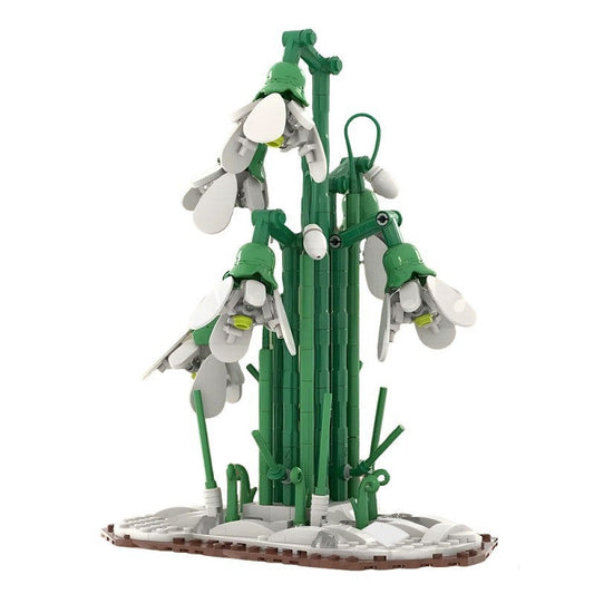 Snowdrops in the Forest MOC Building Kit Botanical Flower Display Model - 1