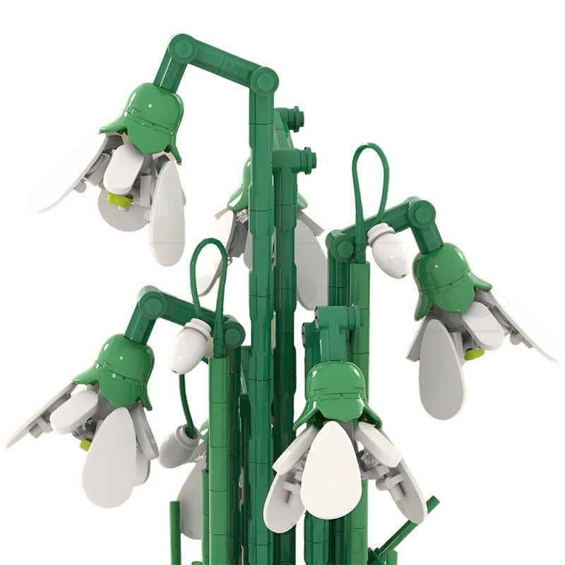 Snowdrops in the Forest MOC Building Kit Botanical Flower Display Model - 4
