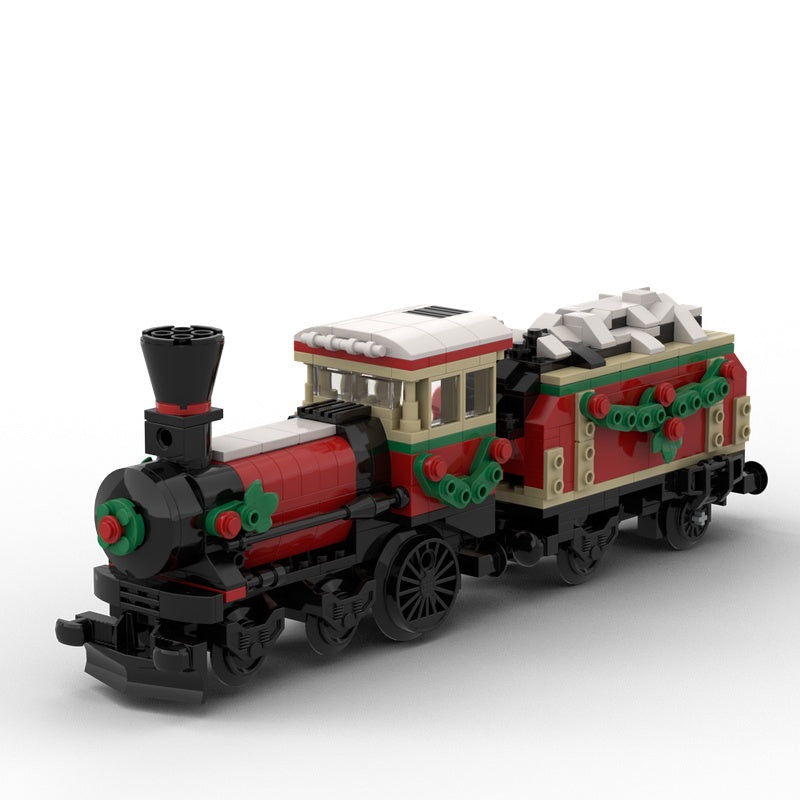 Snowy Holiday Steam Train MOC Building Kit - 1