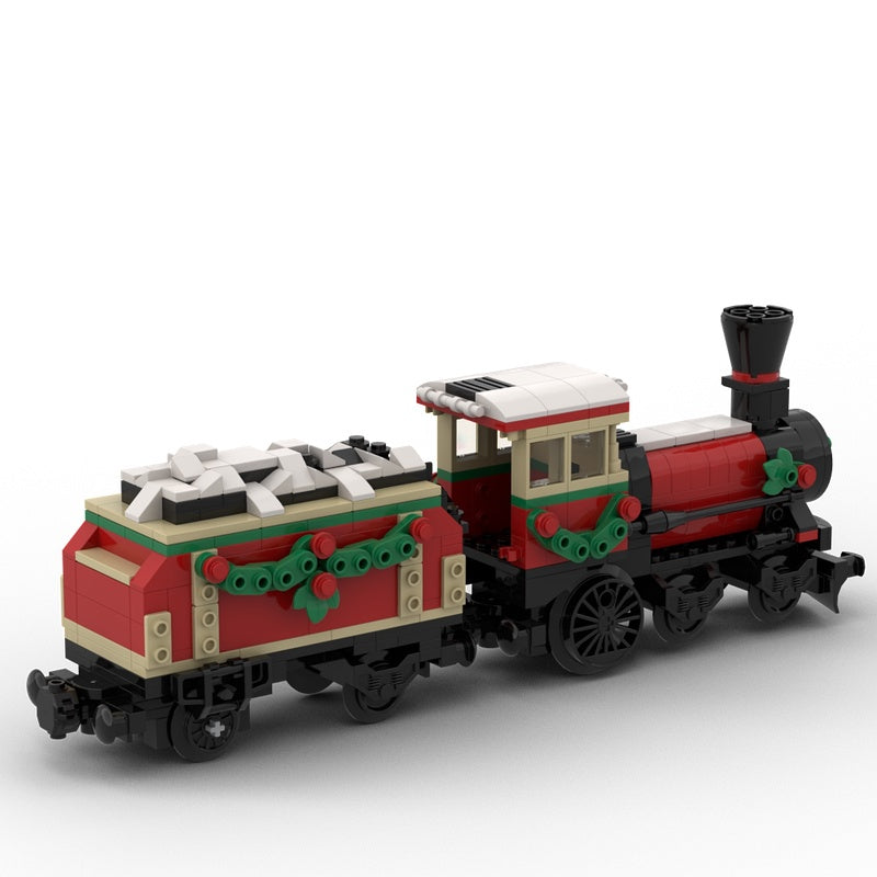 Snowy Holiday Steam Train MOC Building Kit - 2