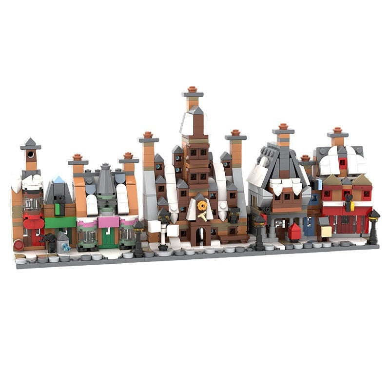 Snowy Wizard Village MOC Fantasy Diorama Building Kit - 1