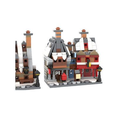 Snowy Wizard Village MOC Fantasy Diorama Building Kit - 3