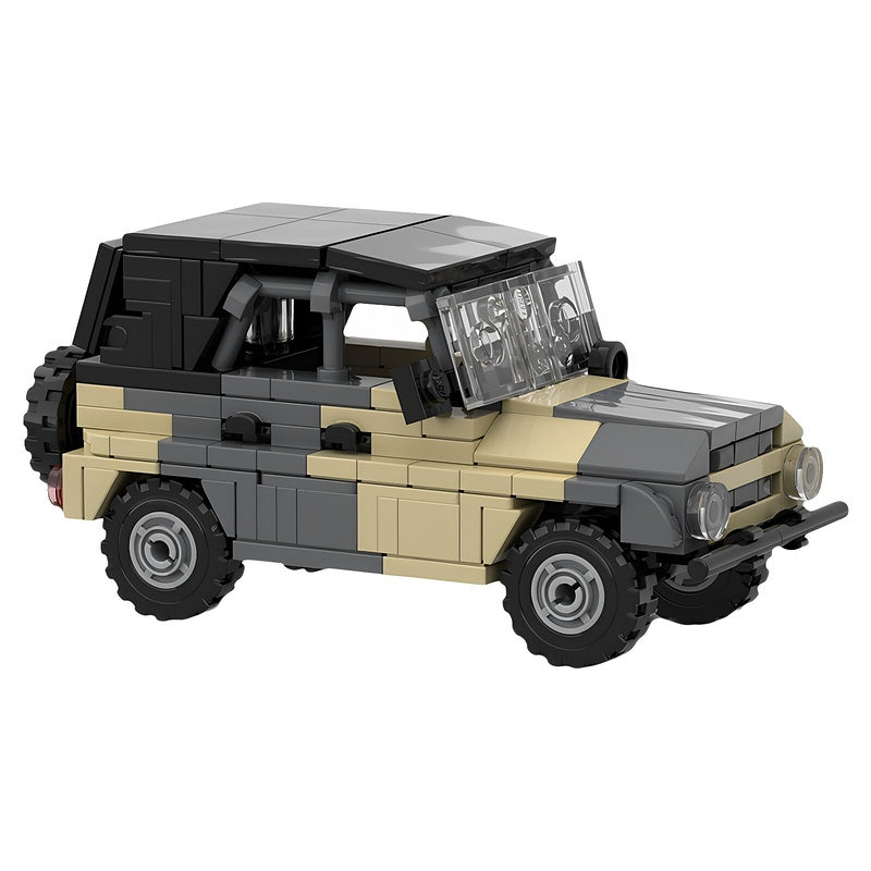 Soviet-Era 469 4x4 Utility Vehicle MOC Camo Off-Road Building Kit - 1