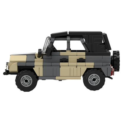 Soviet-Era 469 4x4 Utility Vehicle MOC Camo Off-Road Building Kit - 2