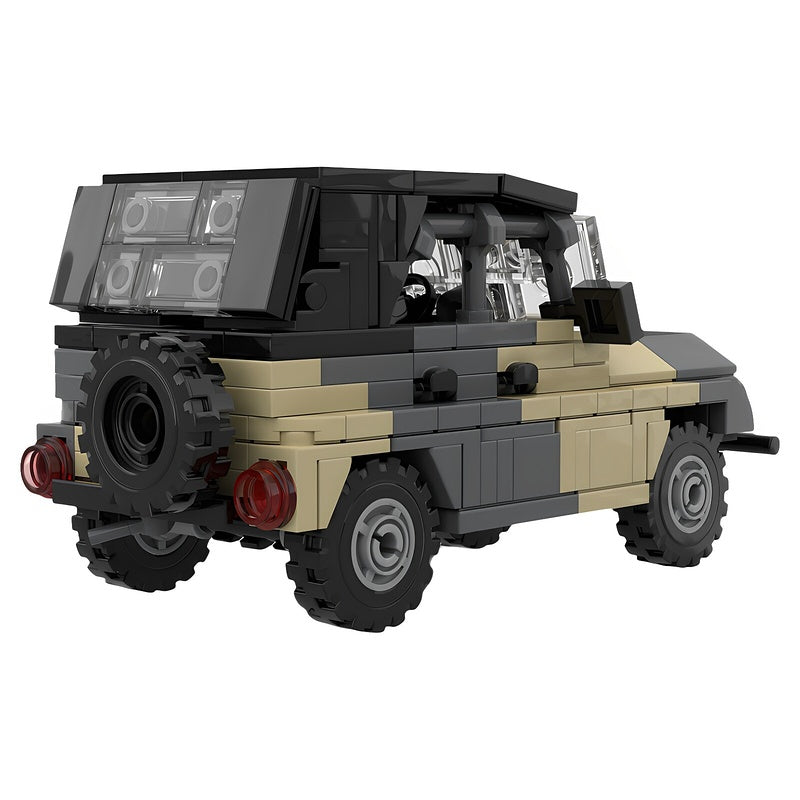 Soviet-Era 469 4x4 Utility Vehicle MOC Camo Off-Road Building Kit - 3