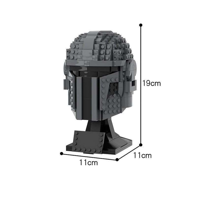 Space Bounty Hunter Helmet Building Kit | LEGO-Compatible MOC - 2