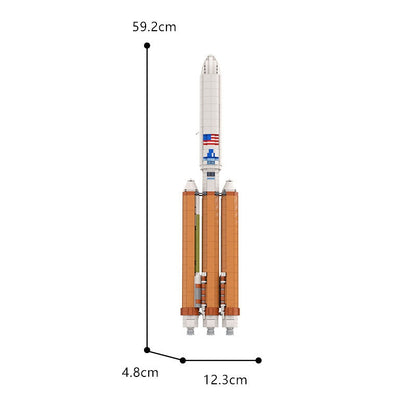 Space Rocket Atlas MOC Building Kit | 1:110 Scale Rocket Model - 6