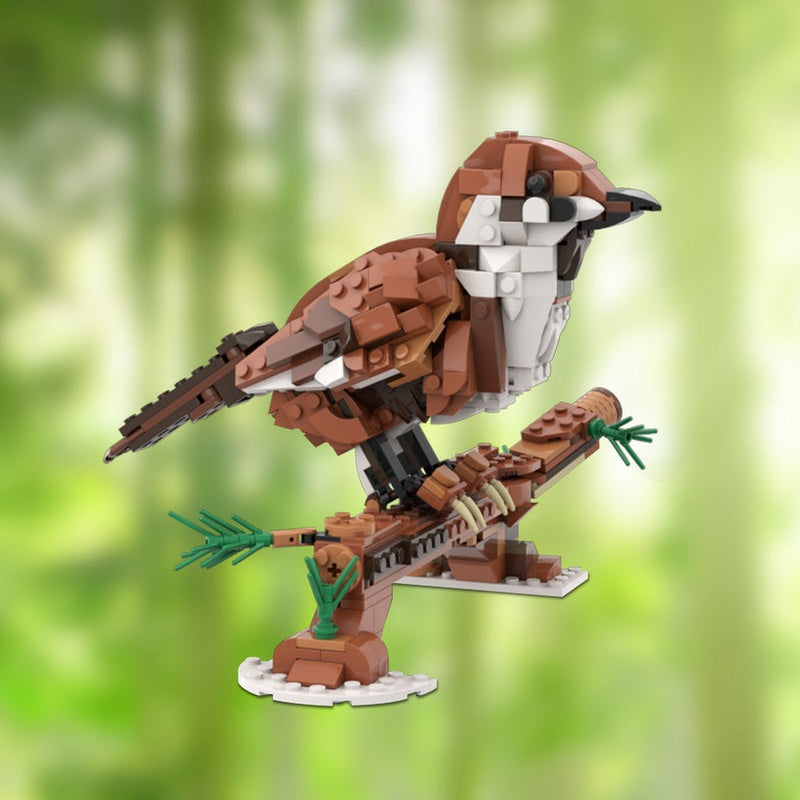 Sparrow MOC Building Kit | 454-Piece Bird Model Display Construction Kit - 2
