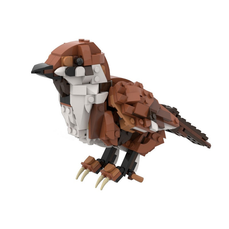 Sparrow MOC Building Kit | 454-Piece Bird Model Display Construction Kit - 5