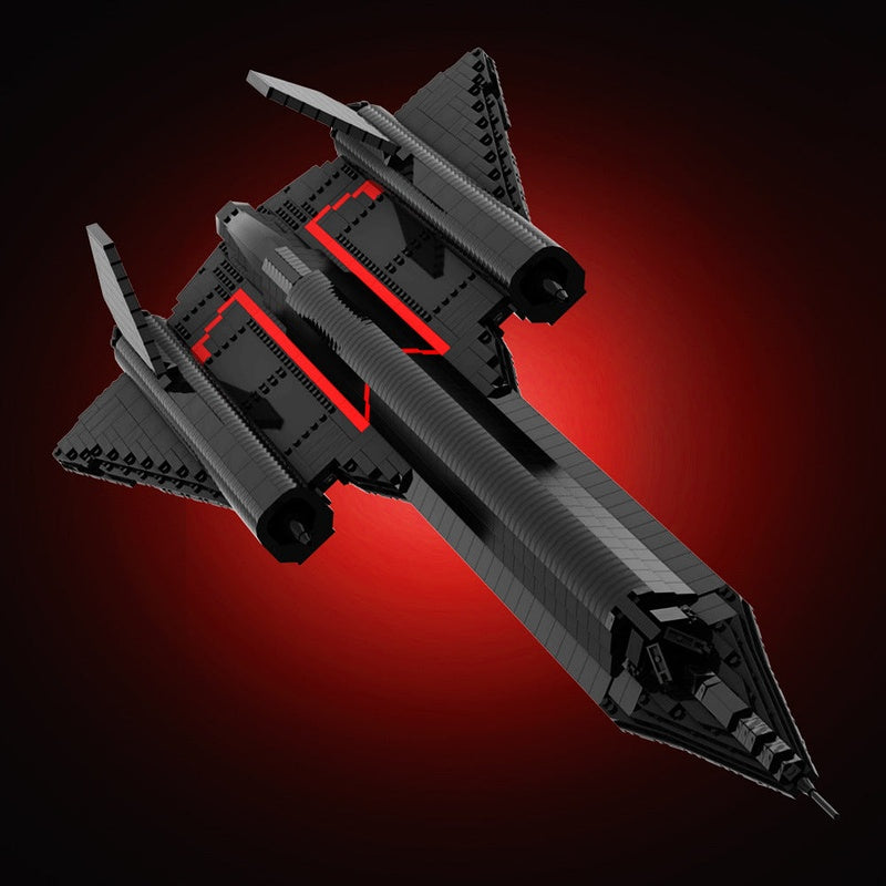 SR-71 Blackbird Recon Aircraft MOC Building Kit | Stealth Plane Model - 2