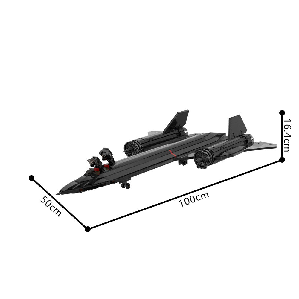 SR-71 Blackbird Reconnaissance Aircraft MOC Building Kit | LEGO-Compatible MOC - 10