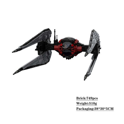 Stealth Twin-Ion Interceptor Starfighter Building Kit | LEGO-Compatible MOC - 2