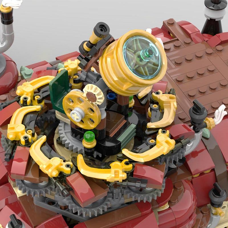 Steam Powered Science MOC Building Kit | Steampunk Laboratory Model - 5