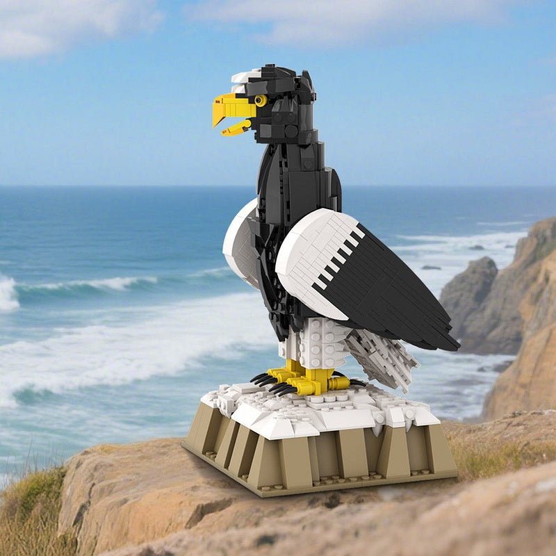 Steller’s Sea Eagle MOC Building Kit | Wildlife Bird Display Model Kit - 2