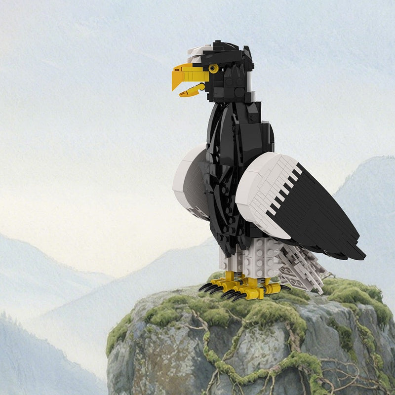 Steller’s Sea Eagle MOC Building Kit | Wildlife Bird Display Model Kit - 4