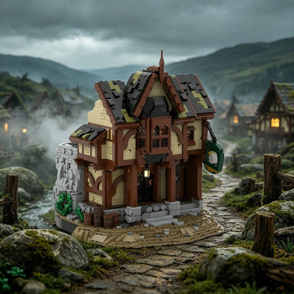 Strider Tavern Scene MOC Building Kit | Fantasy Cinematic Diorama Model - 2