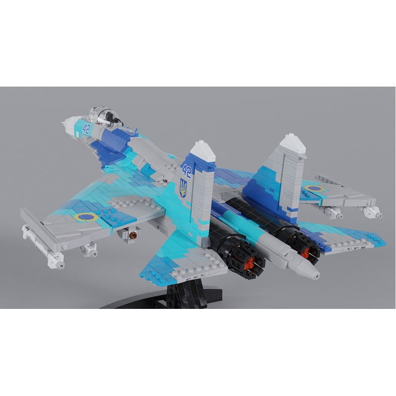 Su-27 Ukrainian Fighter Jet 1:35 MOC Building Kit - 3