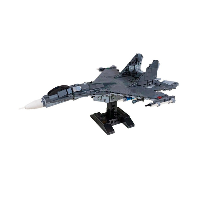 SU-35 Fighter Jet MOC Building Kit 1:70 Scale Military Aircraft Model - 1