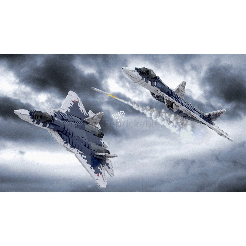 Su-57 Stealth Fighter 1:35 Scale MOC Building Kit - 3