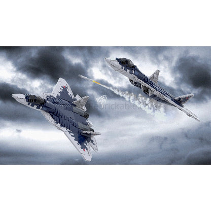 Su-57 Stealth Fighter 1:35 Scale MOC Building Kit - 3