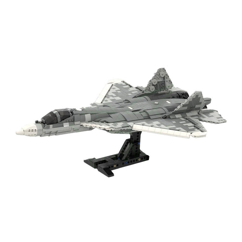 SU-57 Stealth Fighter MOC Building Kit - 1:35 Scale Advanced Aviation Model - 1