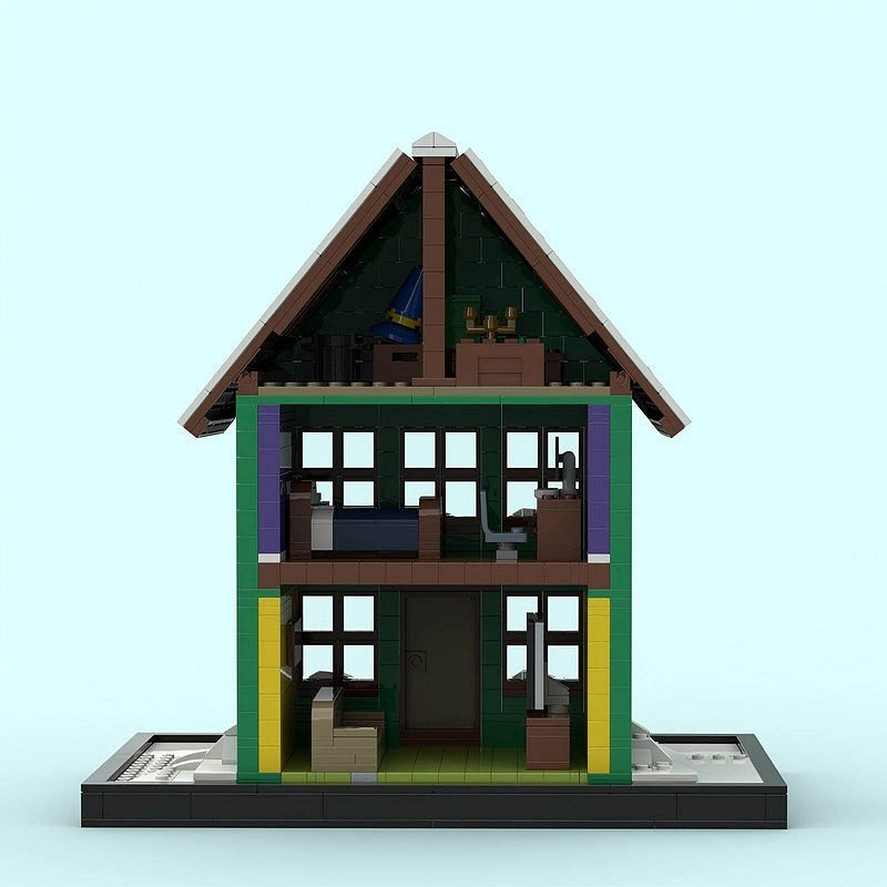 Suburban Animated Town House MOC Cinematic Diorama Building Kit - 3