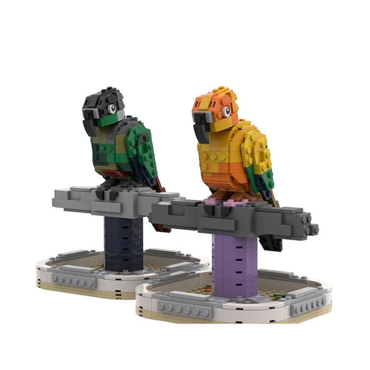 Sun Conure MOC Building Kit | 2-in-1 Parrot Bird Display Model - 1
