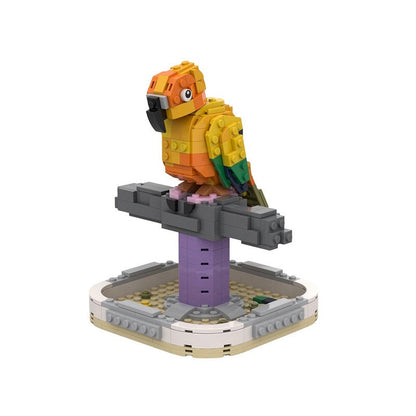 Sun Conure MOC Building Kit | 2-in-1 Parrot Bird Display Model - 2
