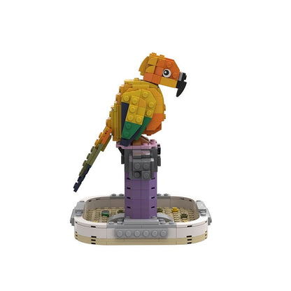 Sun Conure MOC Building Kit | 2-in-1 Parrot Bird Display Model - 5