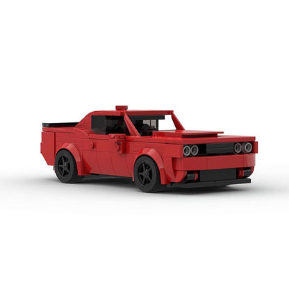 Supercharged Demon V8 Muscle Car Building Kit | LEGO-Compatible MOC - 4