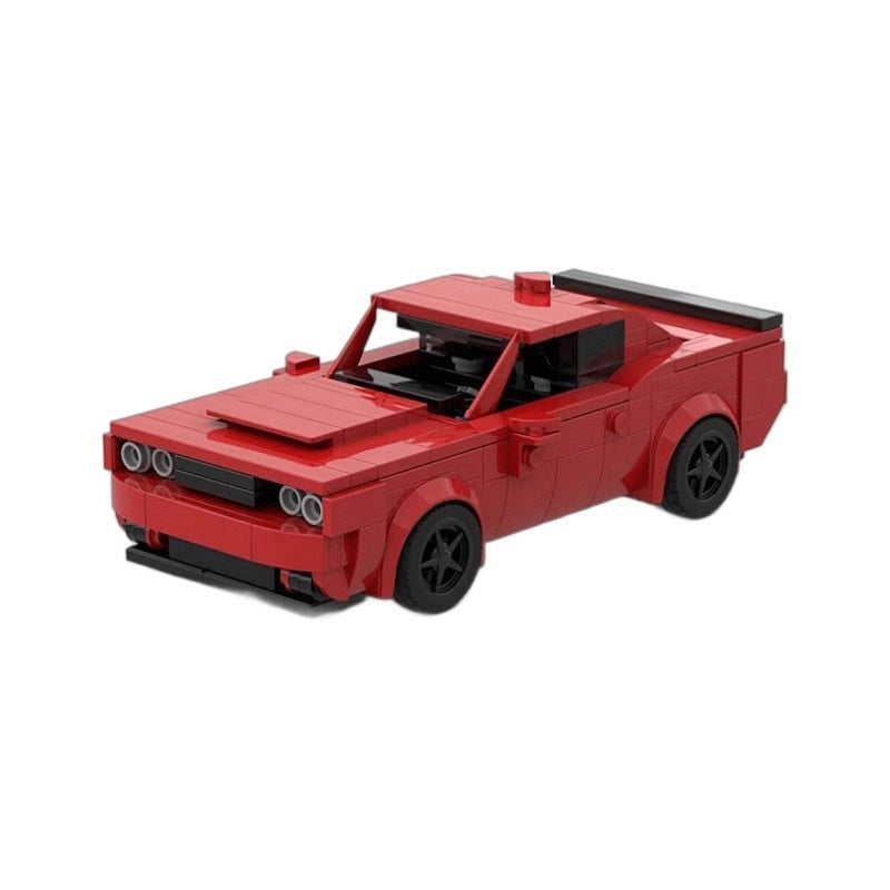 Supercharged V8 Muscle Car MOC Building Kit | Performance Vehicle Model - 5