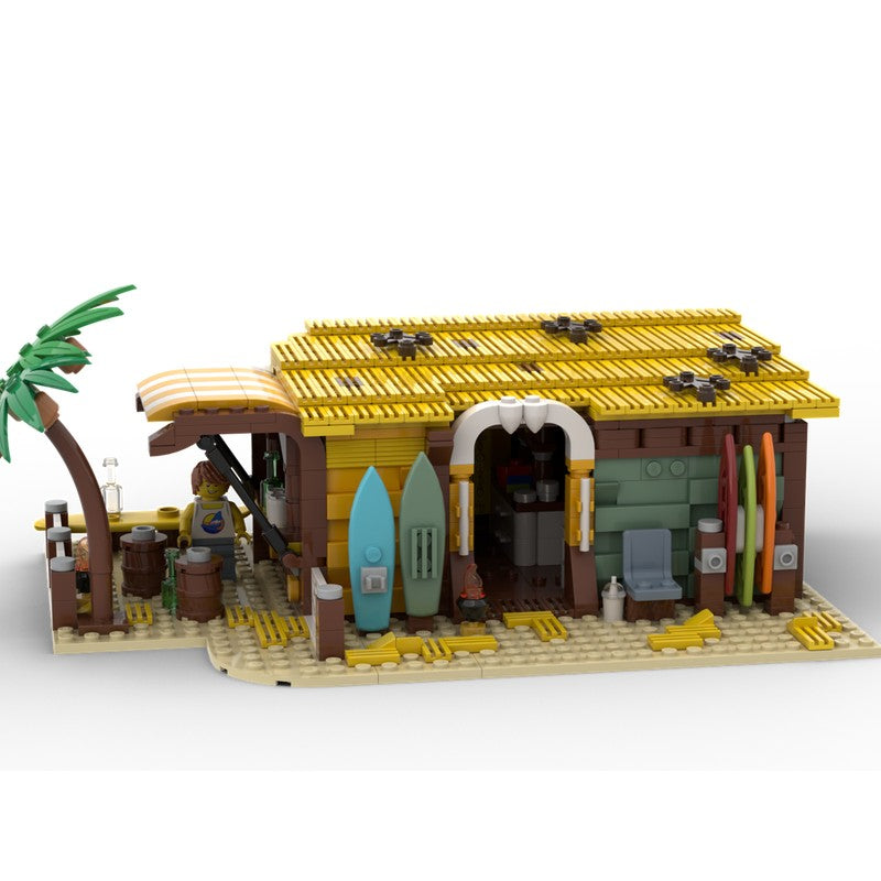 Surf Shop and Bar Building Kit | Compatible MOC - 1