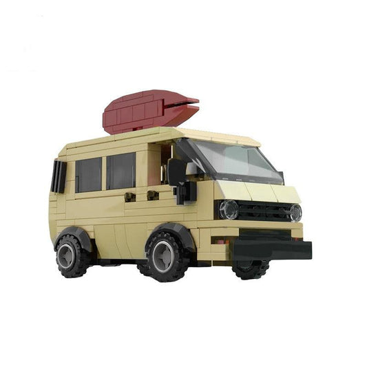 Surfer Boy Pizza Delivery Van MOC Building Kit | Food Truck Vehicle Model - 1