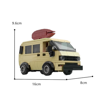 Surfer Boy Pizza Delivery Van MOC Building Kit | Food Truck Vehicle Model - 3