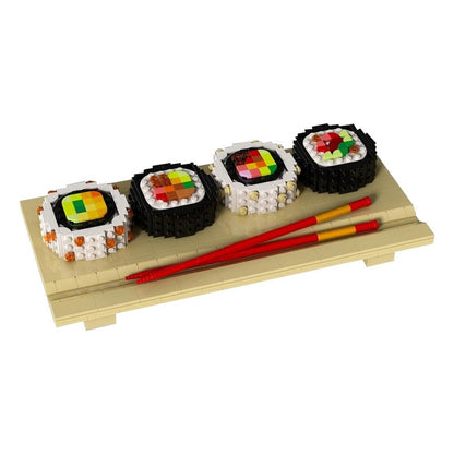 Sushi Board MOC Building Kit | Japanese Food Display Art Model - 1