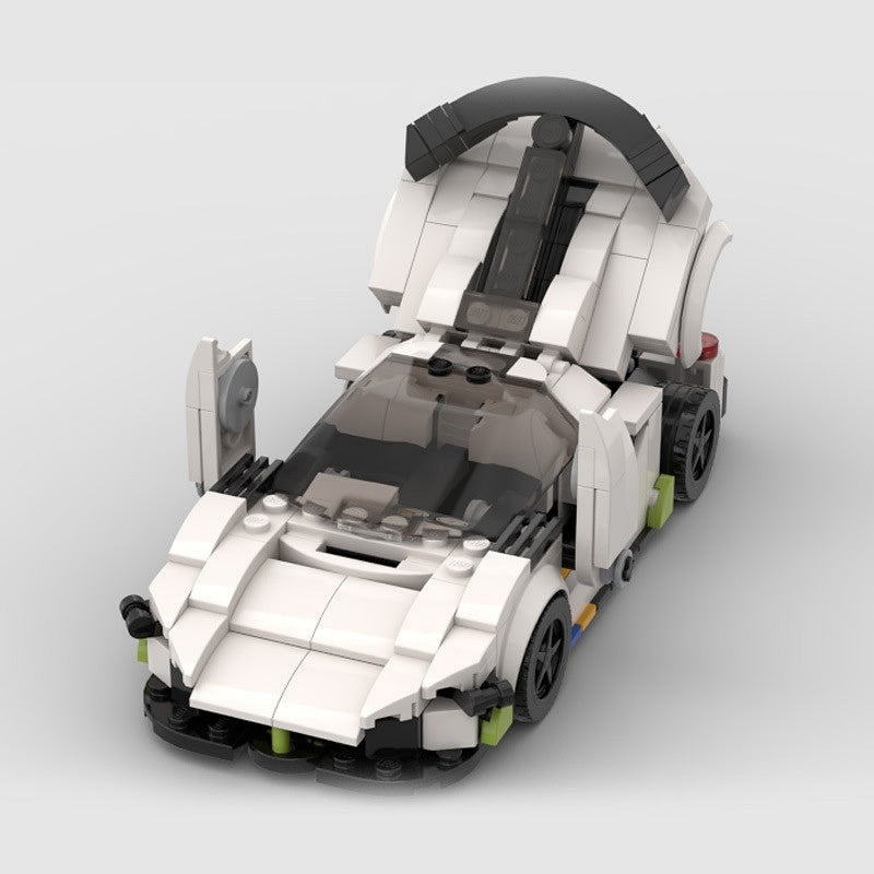 Swedish Hypercar Dihedral Doors MOC Building Kit | Supercar Vehicle Model - 8