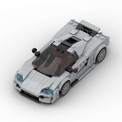 Swedish Hypercar Tail-Fin Liftable Building Kit | LEGO-Compatible MOC - 1