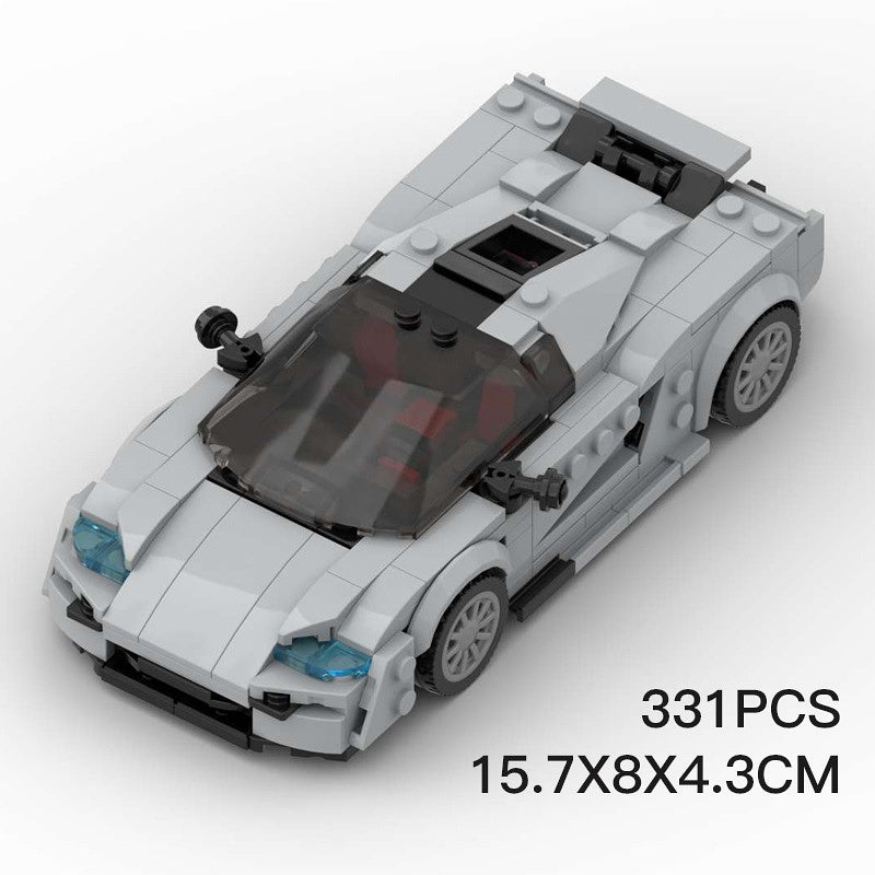 Swedish Hypercar Tail-Fin Liftable Building Kit | LEGO-Compatible MOC - 6