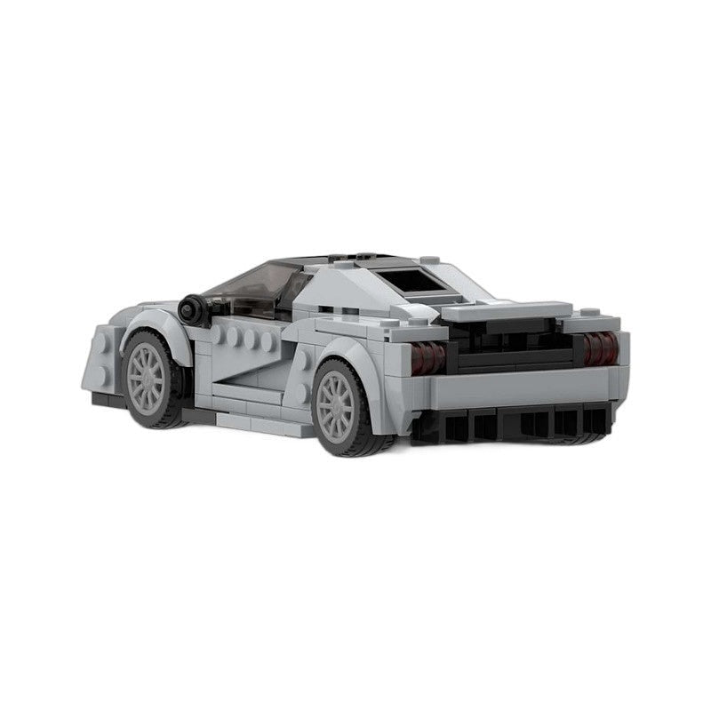 Swedish Hypercar Tail-Fin MOC Building Kit | Liftable Vehicle Model - 5