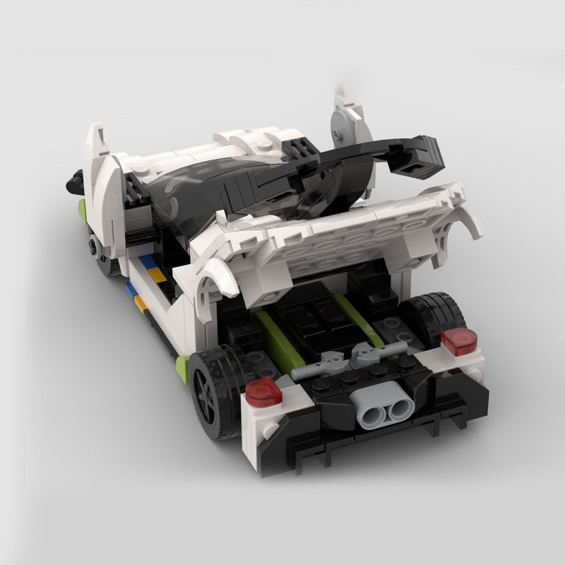 Swedish Hypercar with Dihedral Doors Building Kit | LEGO-Compatible MOC - 8