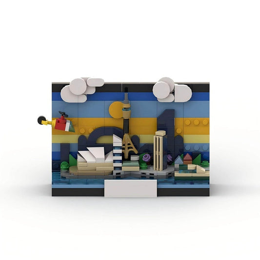Sydney Harbour Skyline MOC Building Kit | Micro Postcard City Landmark Display - 1