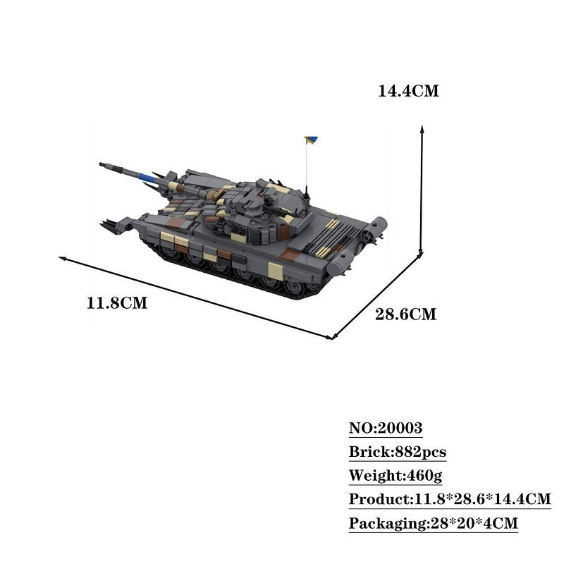 T-72AV Ukraine Tank Building Kit | Modern Battle Tank Model - 4