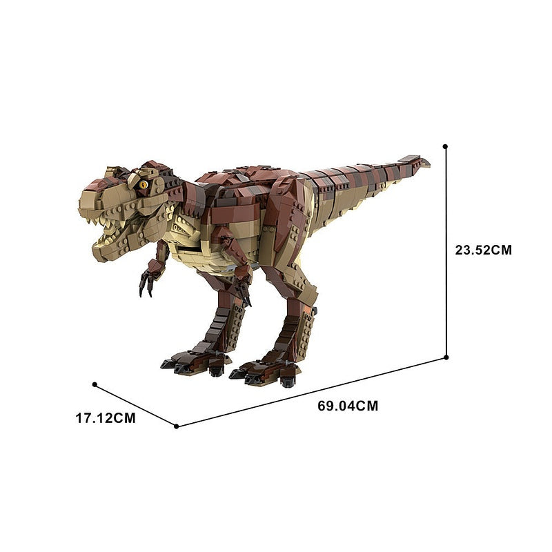 T. Rex Dinosaur MOC Building Kit | Prehistoric Creature Display Model - 4