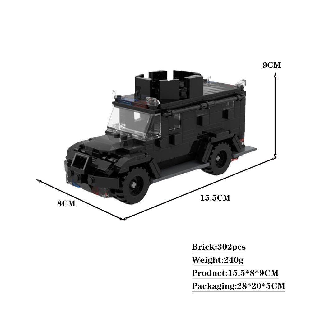 Tactical Armored Gendarmerie Vehicle Building Kit | LEGO-Compatible MOC - 4