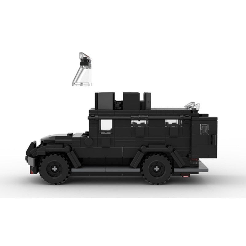 Tactical Armored Patrol Vehicle MOC Building Kit | Security Vehicle Model - 2